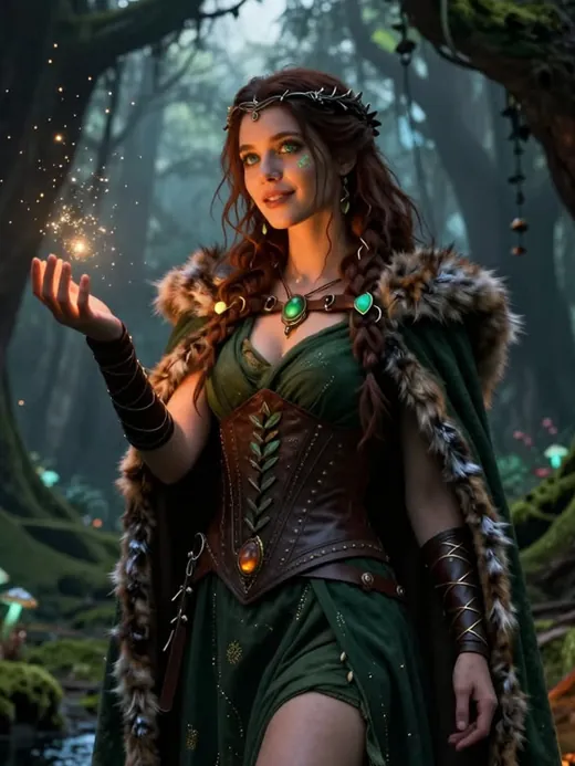 Fidanzata IA fantasy, ranger del bosco